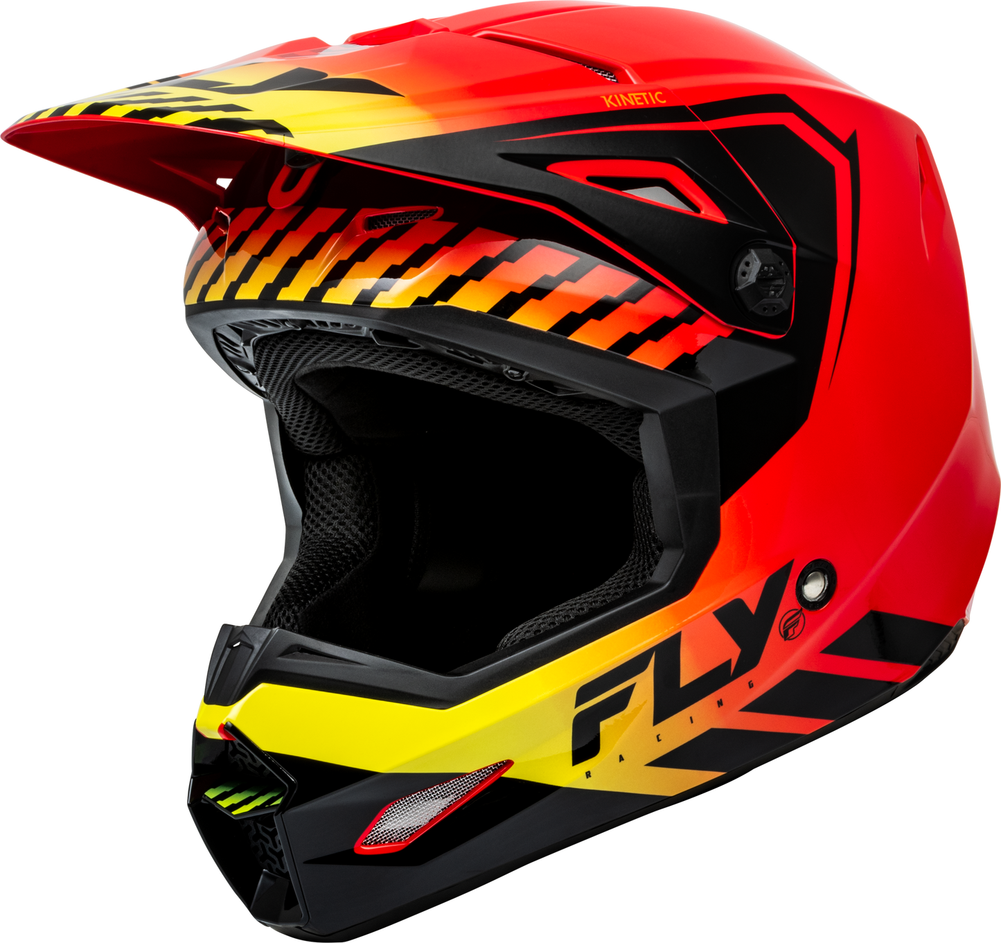 FLY Racing 2024 Kinetic Menace Offroad Helmet Red/Black/Yellow