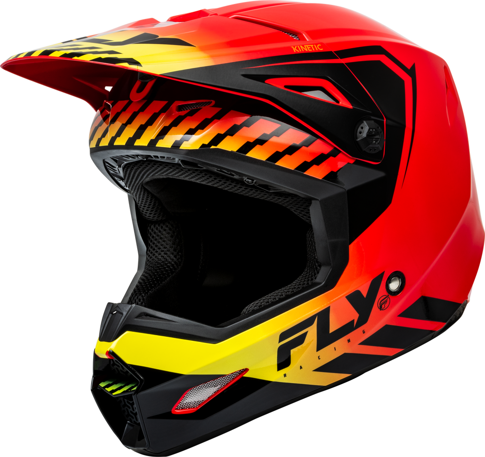 FLY Racing 2024 Kinetic Menace Offroad Helmet Red/Black/Yellow
