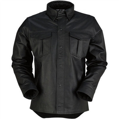 Z1R 2020 The Motz Leather Moto Shirt - Black