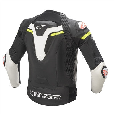 Alpinestars Missile Ignition Airflow Leather Jacket - Black/White/Yellow