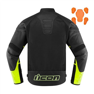Icon Contra 2 Leather Jacket - Hi-Viz
