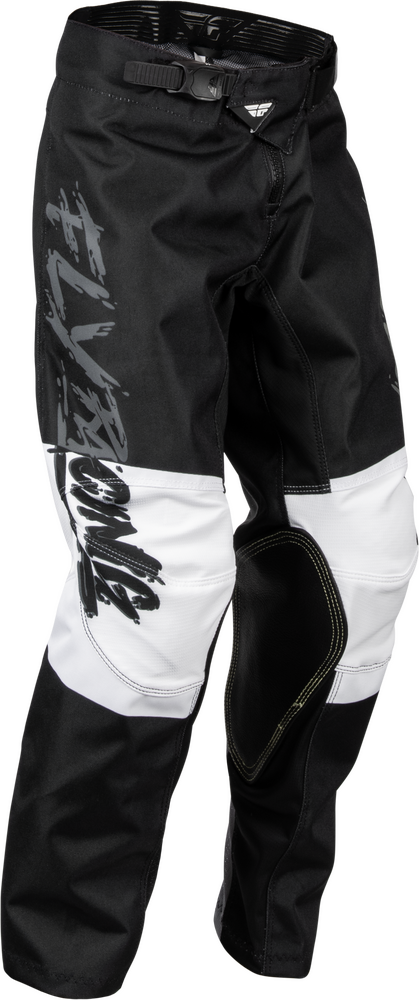 FLY Racing 2023 Youth Kinetic Khaos Pants Grey/Black/White