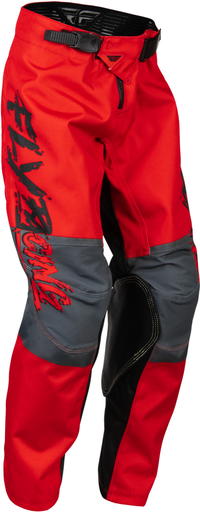 FLY Racing 2023 Youth Kinetic Khaos Pants Black/Red/Grey