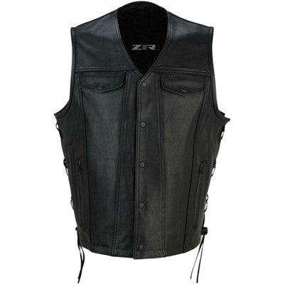 Z1R 2020 Gaucho Leather Vest - Black