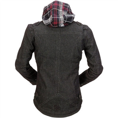 Z1R 2020 Womens Timberella Denim Moto Shirt - Black/White