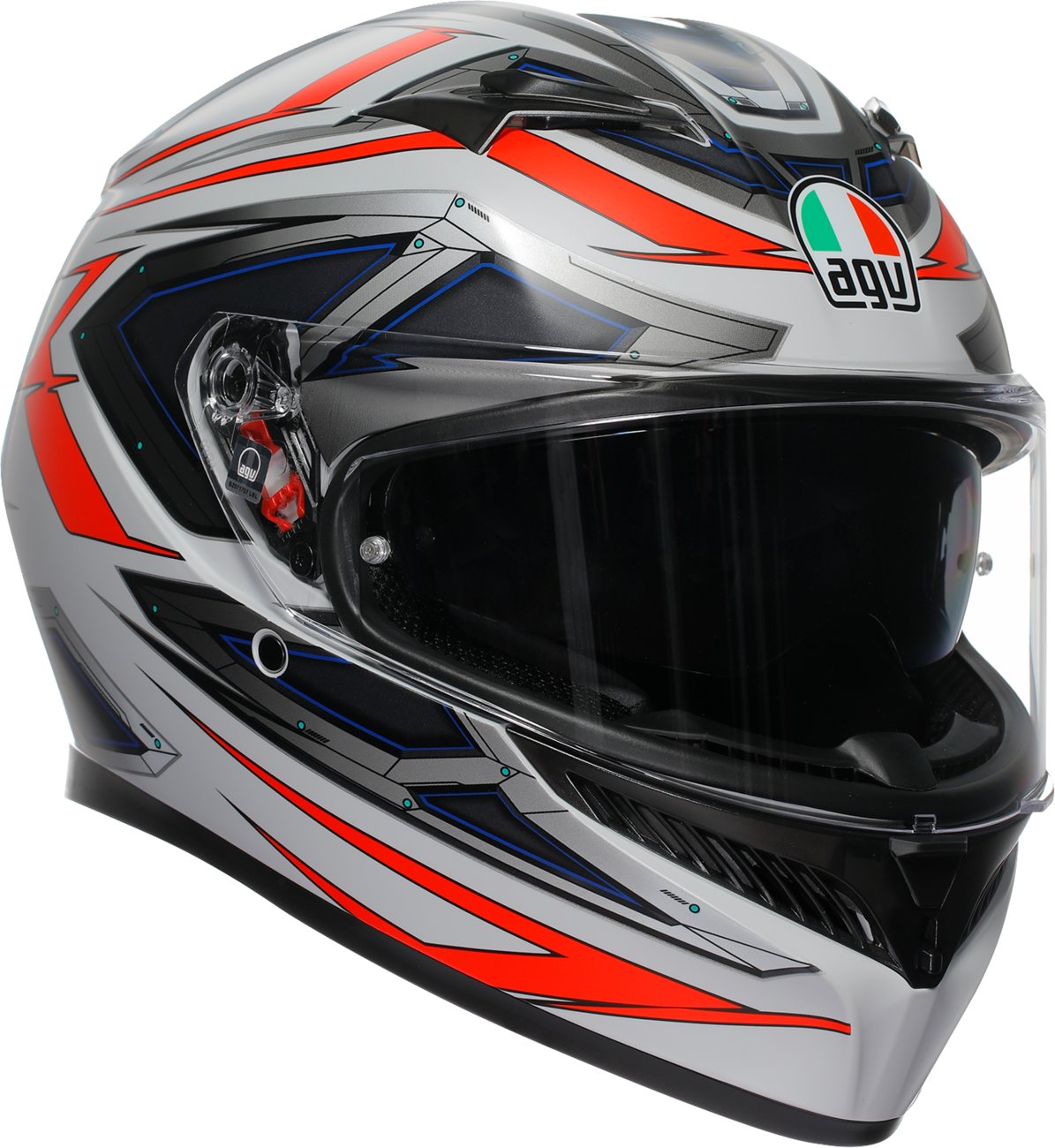 AGV K3 Full Face Helmet Space Matte White/Red Fluo