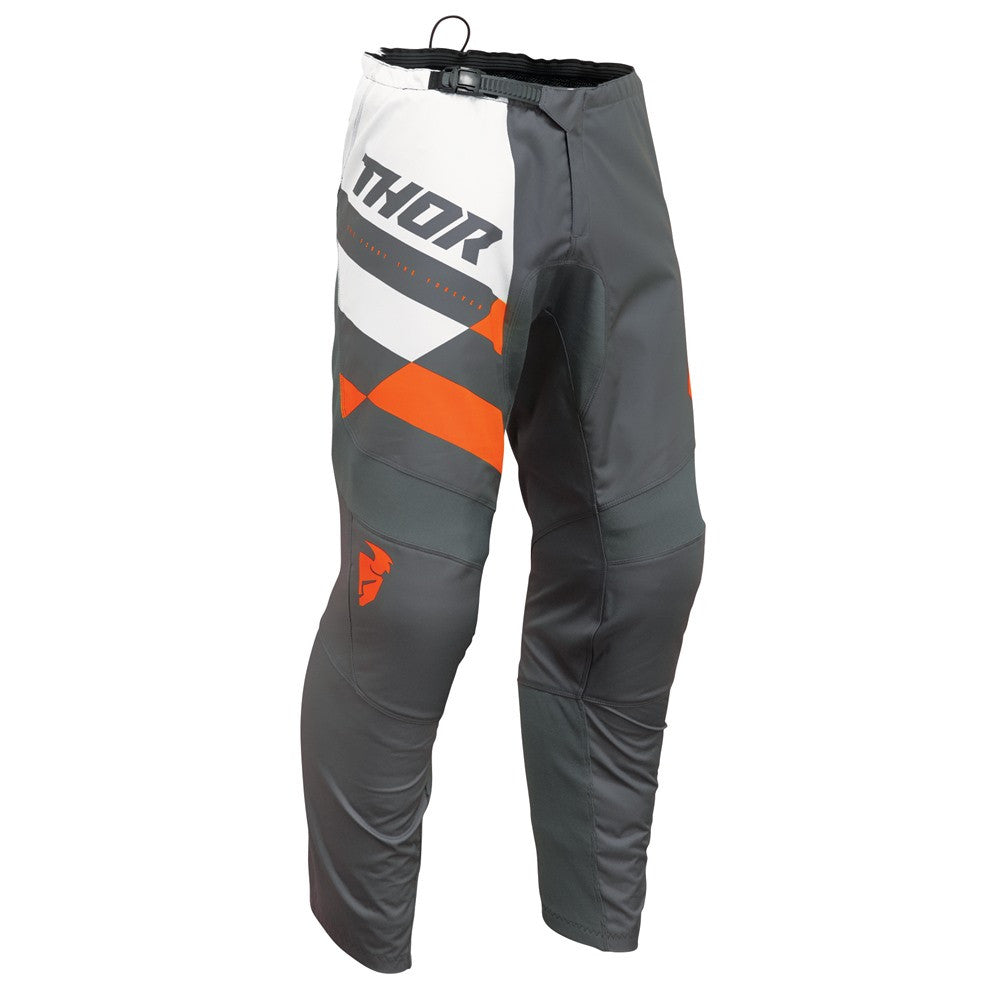 Thor 2024 Youth Sector Checker Pant - Charcoal/Orange