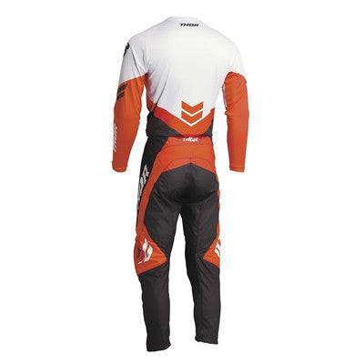 Thor Sector Chev Jersey and Pant Combo Charcoal/Red Orange