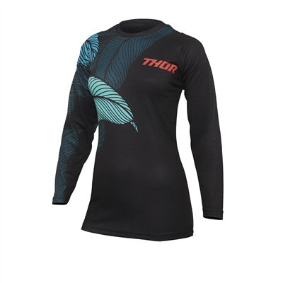 Thor 2022 Womens Sector Urth Jersey - Black/Teal