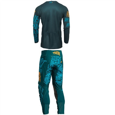 Thor Youth Pulse Counting Sheep Jersey and Pant Combo Teal/Tangerine