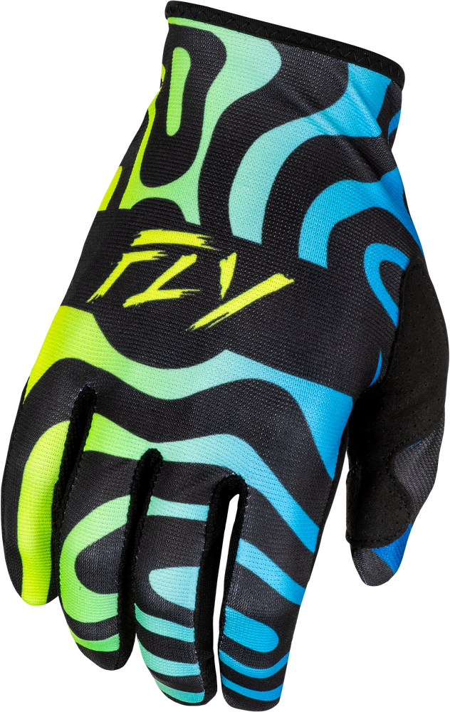 FLY Racing 2025 Youth Lite Zen Gloves Black/Blue/Hi-Vis