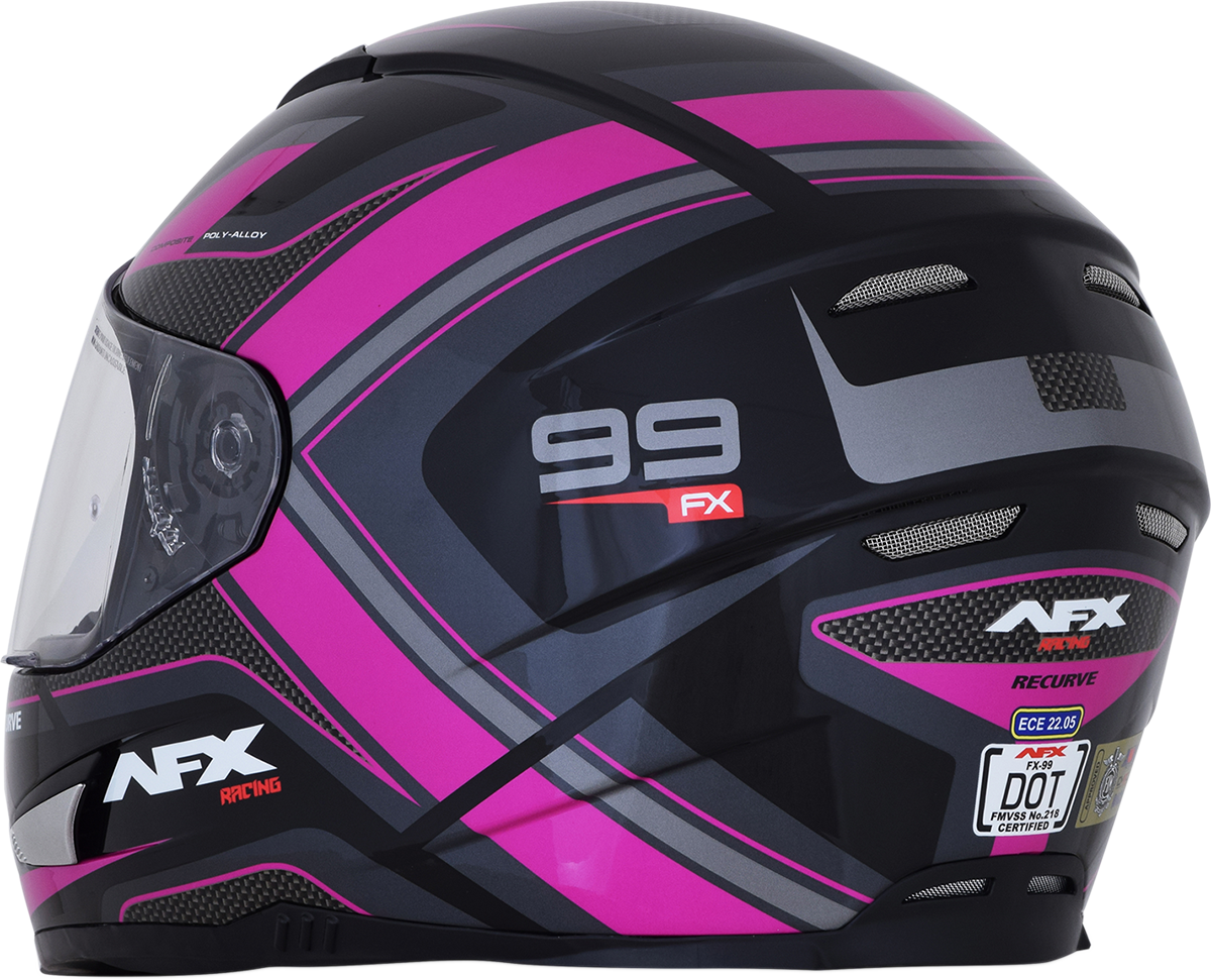 AFX FX-99 Full Face Helmet Recurve Black/Fuchsia