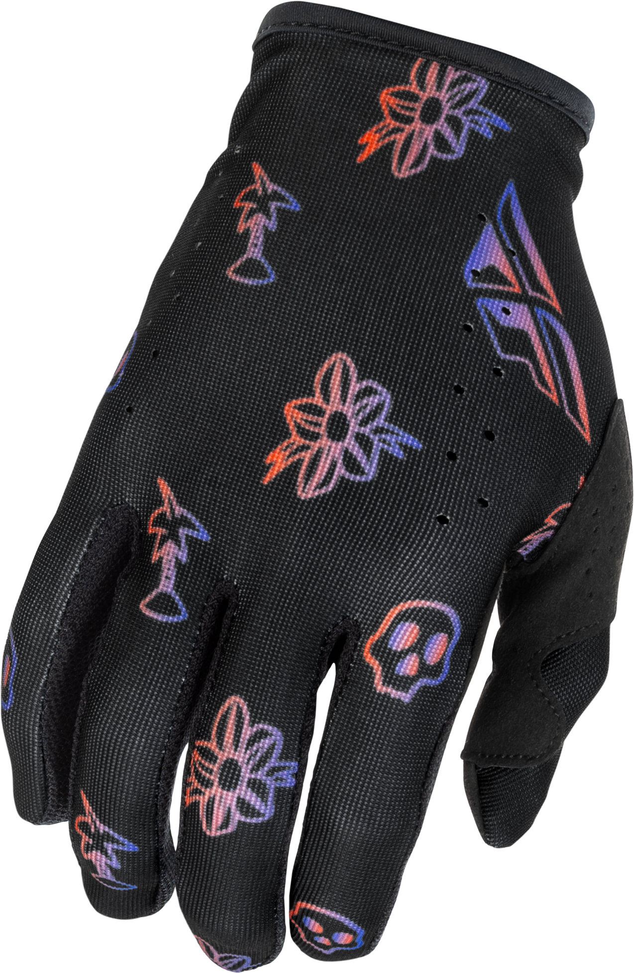 FLY Racing 2026 Lite Outline Gloves Black/Red/Purple