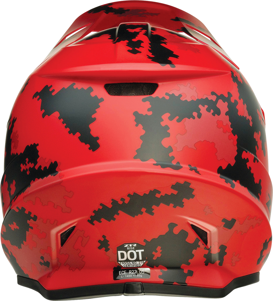 Z1R Rise Digi Camo Offroad Helmet Red