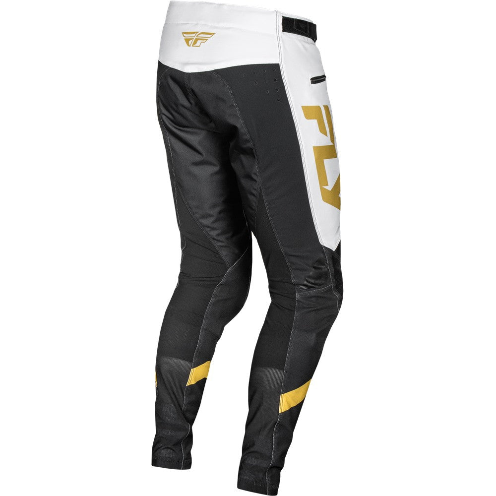 FLY Racing 2025 Youth Rayce Bicycle Jersey Pant Combo White/Black/Gold