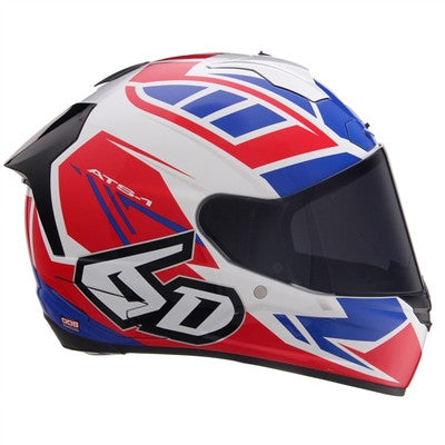 6D ATS-1R Rogue Full Face Helmet - Gloss Red White Blue