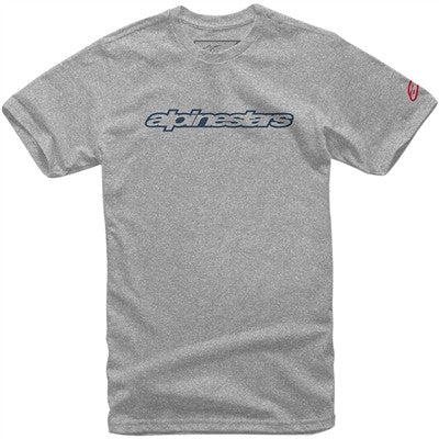 Alpinestars Wordmark Tee - Grey/Navy/Red