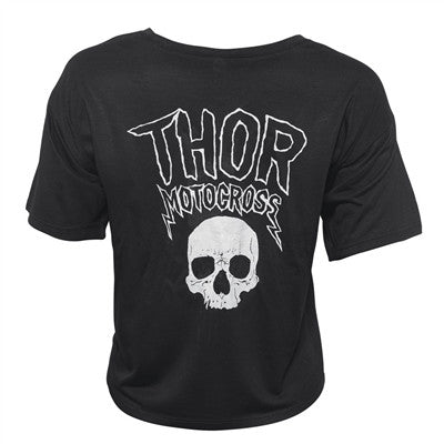 Thor Womens Metal Crop Tee - Black