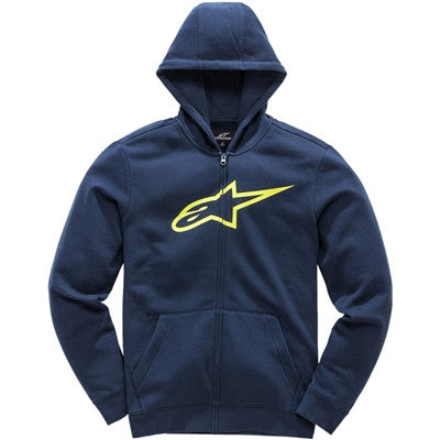 Alpinestars Youth Ageless Zip Fleece Hoodie - Navy/Yellow