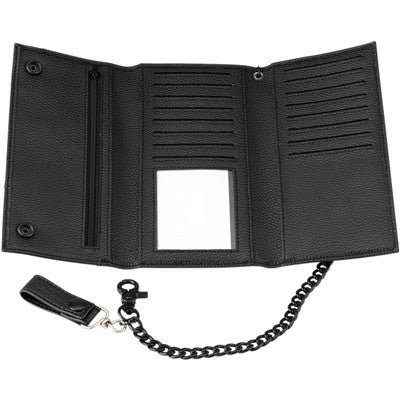 Z1R Large Leather Wallet - Black