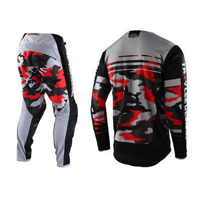 Troy Lee Designs 2022 GP Formula Camo Black/Rocket Red Jersey Pant Combo