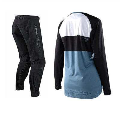 Troy Lee Designs 2022 Womens GP Icon Smokey Blue Jersey Pant Combo