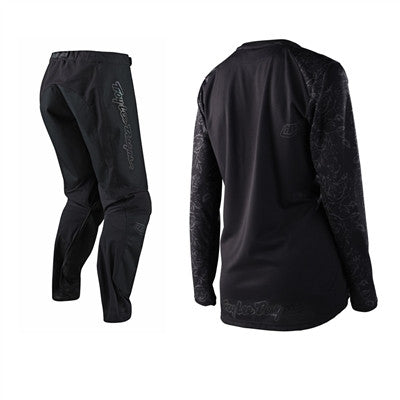 Troy Lee Designs 2022 Womens GP Floral Black Jersey Pant Combo
