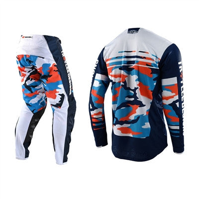 Troy Lee Designs 2022 Youth GP Formula Camo Navy/Orange Jersey Pant Combo