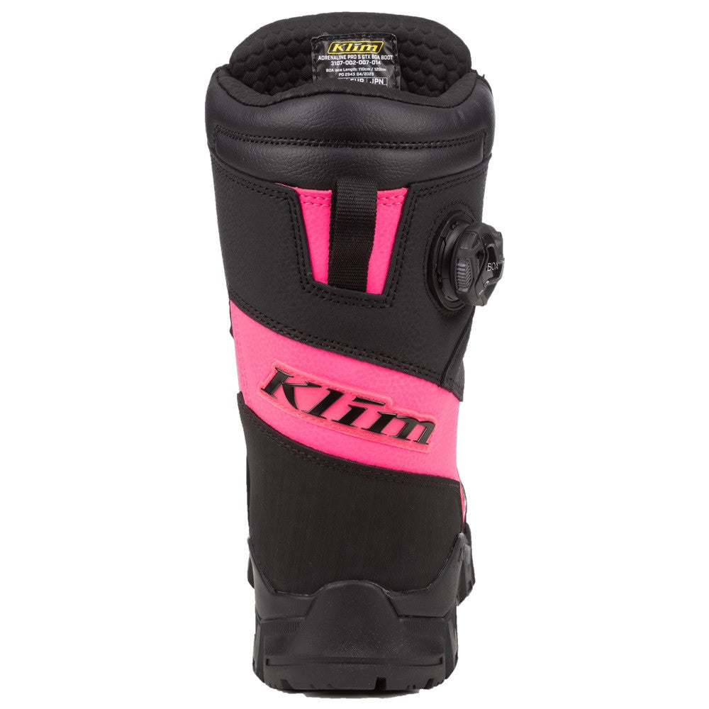 Klim Womens Adrenaline Pro S GTX BOA Boots Black - Knockout Pink