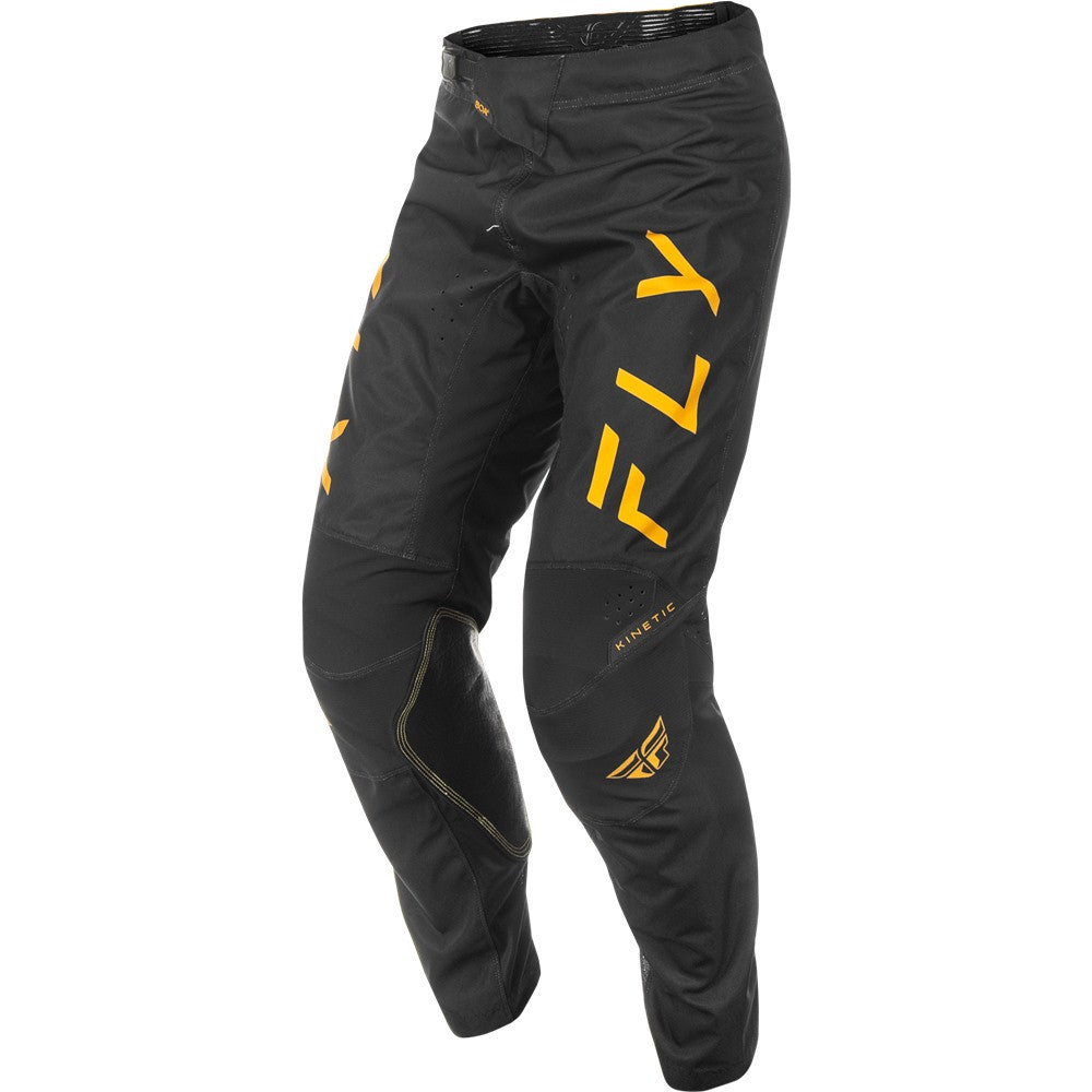 FLY Racing 2025 Kinetic Center Jersey Pant Combo Black/Gold