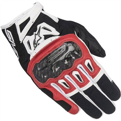 Alpinestars 2019 SMX-2 Air Carbon V2 Leather Gloves - Black Red White