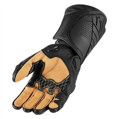 Icon Hypersport GP Long Gloves - Black