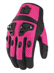 Icon Justice Womens Mesh Glove - Pink - X-Small