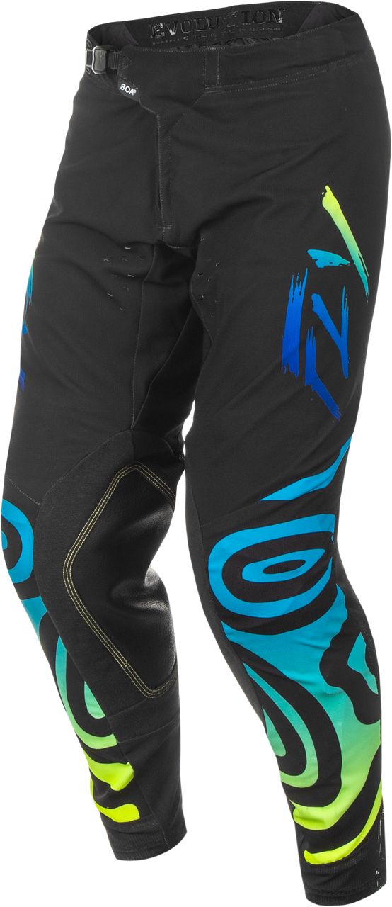 FLY Racing 2025 Evolution DST Zen Pant Black/Blue/Yellow