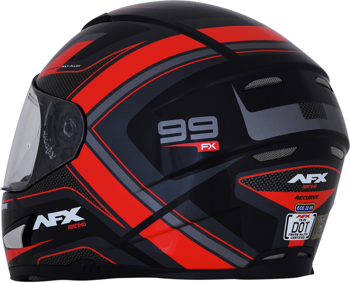 AFX FX-99 Full Face Helmet Recurve Black/Red