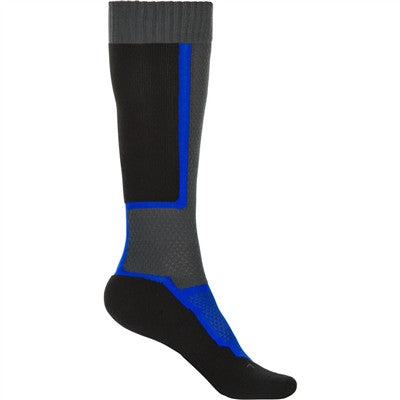 FLY Racing 2021 Youth MX Thin Socks - Black/Grey/Blue