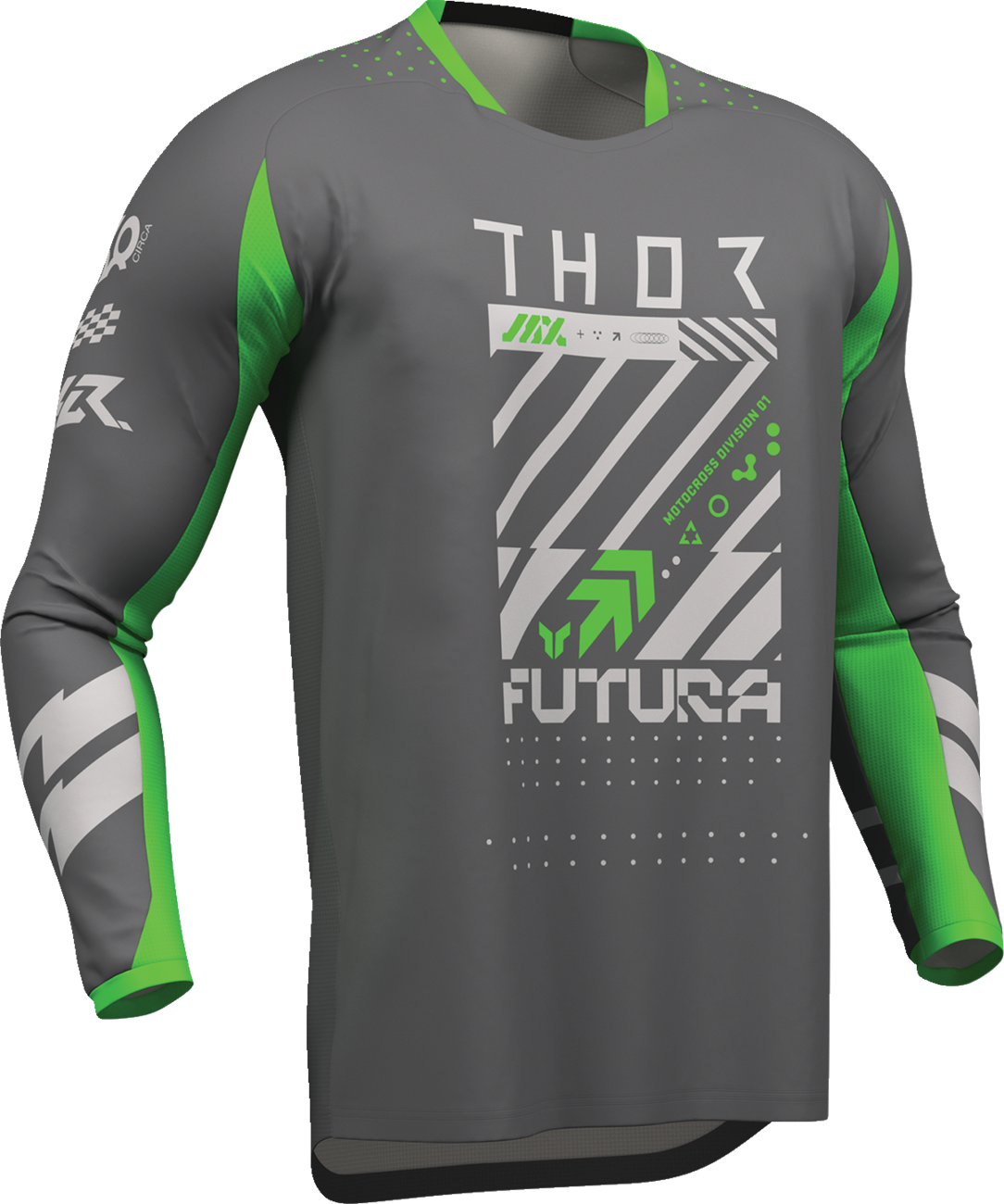 Thor 2026 Launchmode Futura Charcoal/Green Jersey Pant Combo