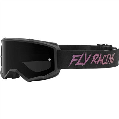 FLY Racing 2021 Youth Zone MX Goggle - Black/Fusion w/Dark Smoke Lens w/Post