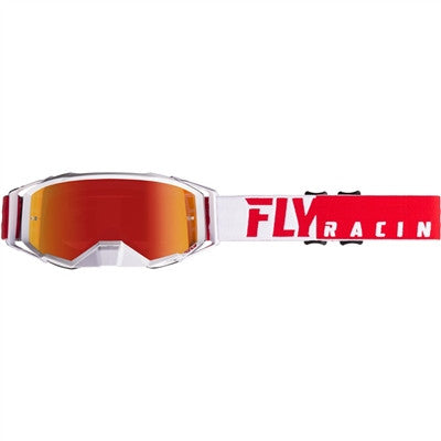 FLY Racing 2020 Zone Pro Goggle - Red/White W/Red Mirror Lens