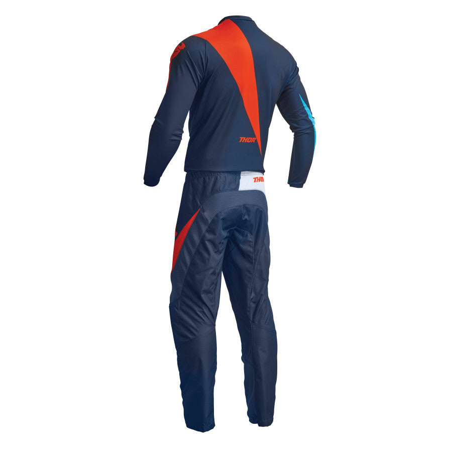 Thor 2023 Sector Edge Jersey Pant Combo Navy/Red Orange