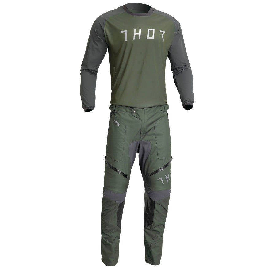 Thor 2024 Terrain Jersey ITB Pant Combo Army/Charcoal