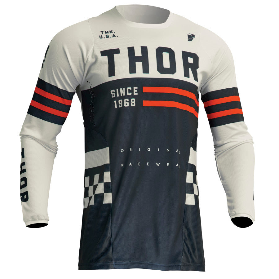 Thor 2024 Pulse Combat Jersey Pant Combo Midnight/Vintage White