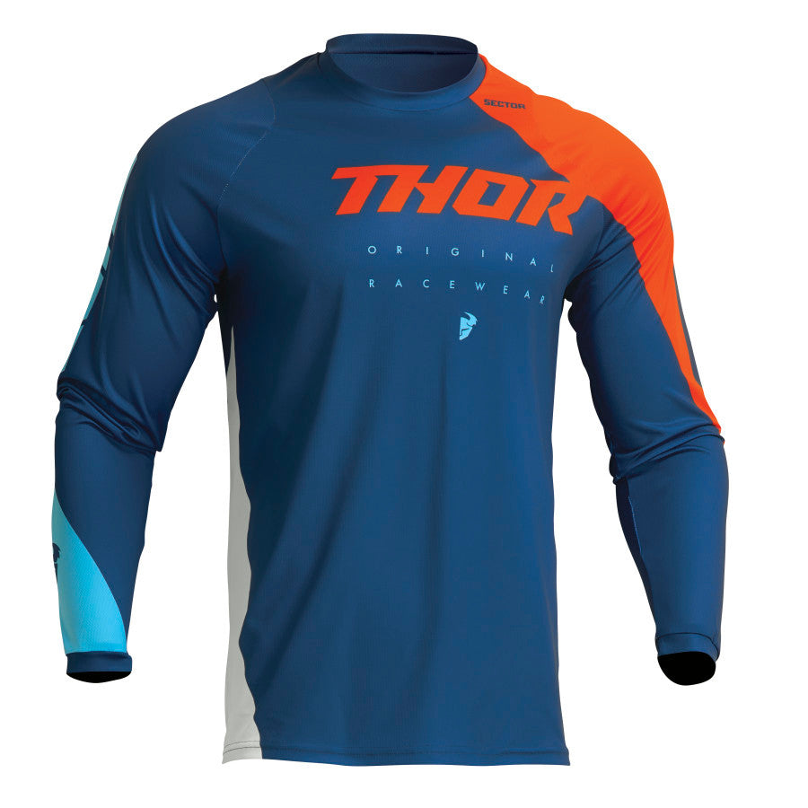 Thor 2023 Sector Edge Jersey Pant Combo Navy/Red Orange