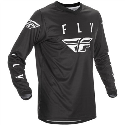FLY Racing 2022 Youth Universal Jersey - Black/White - Youth X-Large