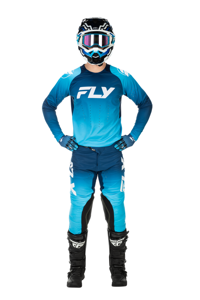 FLY Racing 2026 Evolution DST Blue/White Jersey Pant Combo