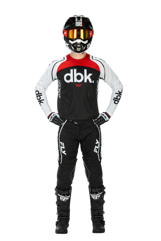 FLY Racing 2026 Evolution DST DBK Black/White/Red Jersey Pant Combo