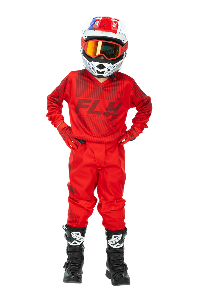 FLY Racing 2026 Youth F-16 Red Jersey Pant Combo