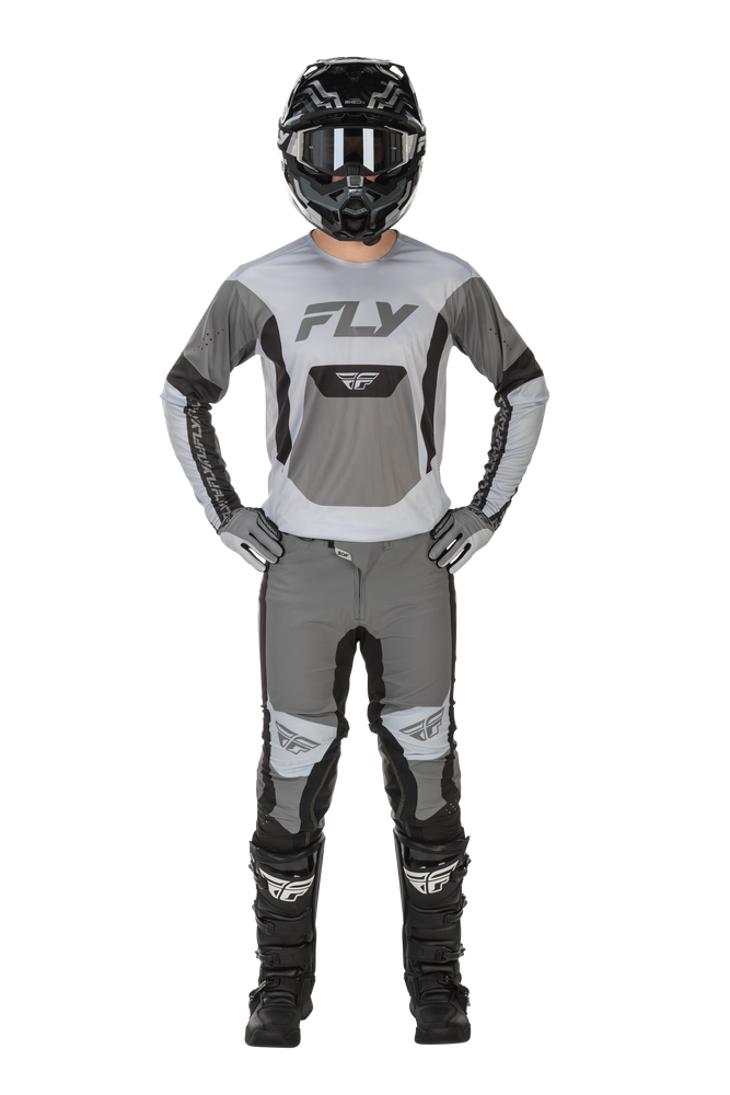 FLY Racing 2026 Youth Lite Grey/Black Jersey Pant Combo