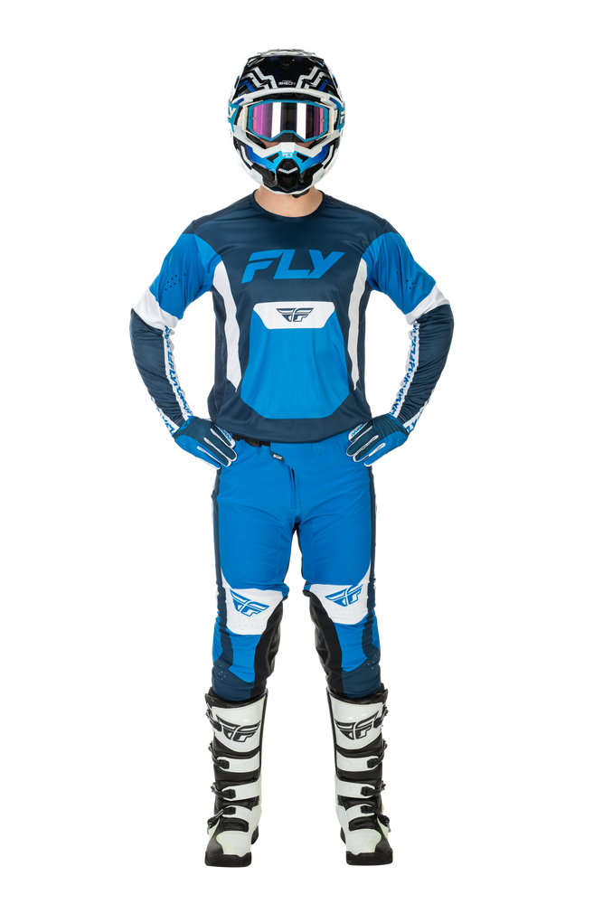 FLY Racing 2026 Youth Lite Blue/White Jersey Pant Combo