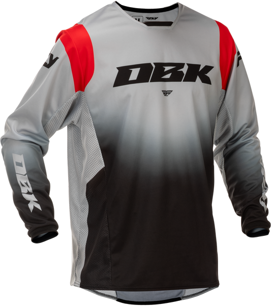 FLY Racing 2026 Kinetic DBK Jersey Grey/Black/Red
